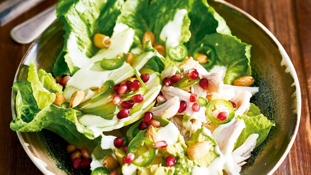 Ensalada sureña de pollo ahumado y granada – - Receta - UFS