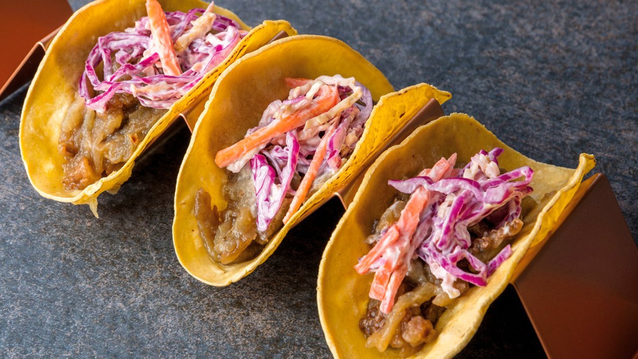 Tacos de berenjena pibil – - Receta - UFS