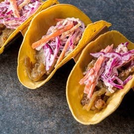 Tacos de berenjena pibil Tacos de berenjena pibil
