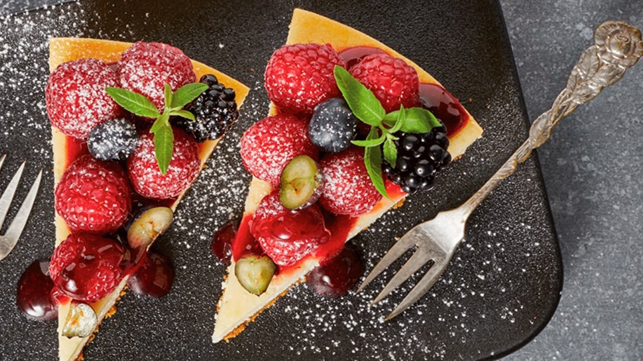 Tarta de queso con vainilla, naranja y frutas del bosque – - Receta - UFS Tarta de queso con vainilla, naranja y frutas del bosque – - Receta - UFS
