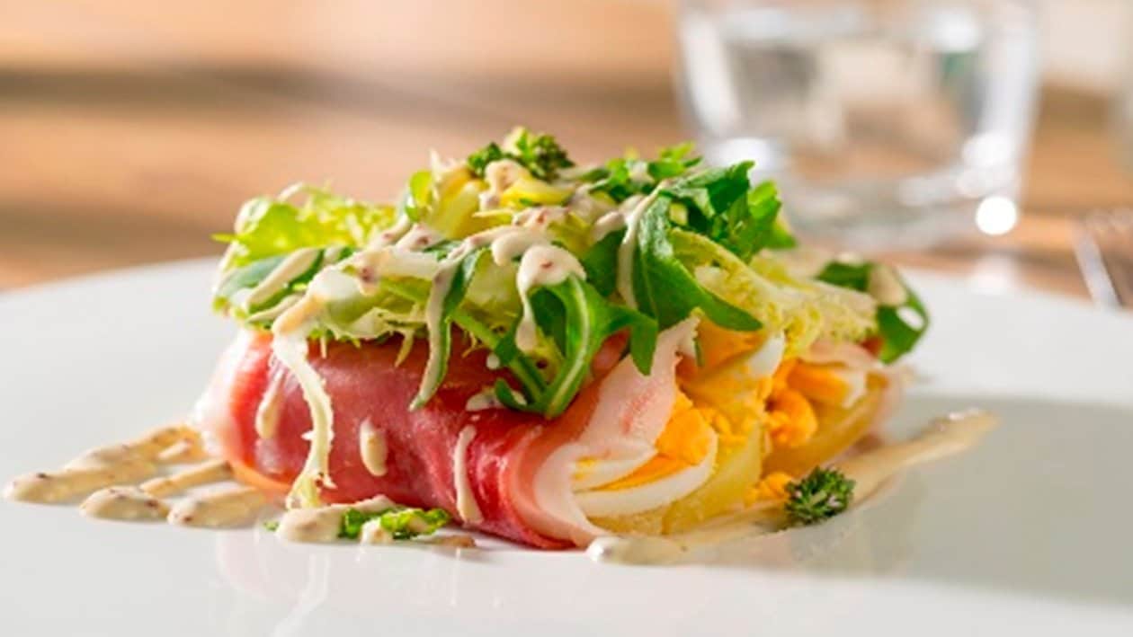 Timbal de patata y huevo con ibérico – - Receta - UFS