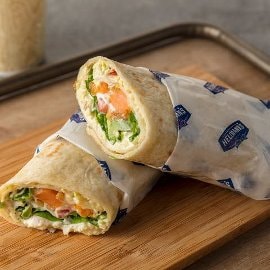 Wrap vegano con aguacate, bulgur y boniato crujiente		 Wrap vegano con aguacate, bulgur y boniato crujiente