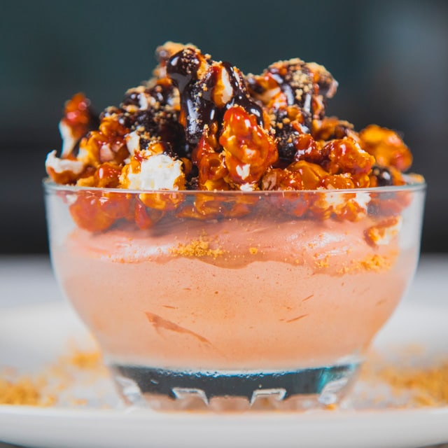 Cremoso de Nocilla con palomitas caramelizadas Cremoso de Nocilla con palomitas caramelizadas