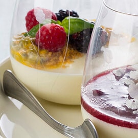 Panna cotta romántica Panna cotta romántica