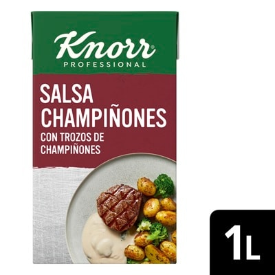 Knorr Salsa Líquida Champiñones lista para usar brik 1L