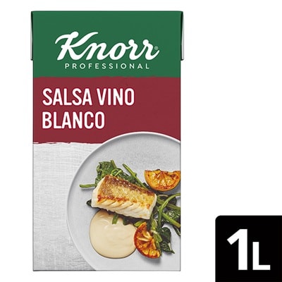 Knorr Salsa Líquida Vino Blanco lista para usar sin gluten brik 1L