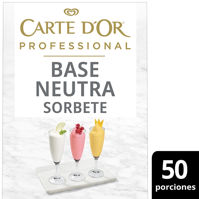 Base Neutra Sorbete Carte d'Or Sin Gluten 50 porciones - La nueva gama de Bases Neutras Carte d’Or Profesional te permite explorar, experimentar y crear postres versátiles y creativos