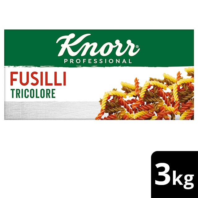 Knorr Fusilli Tricolor Pasta Seca Caja 3 Kg - 