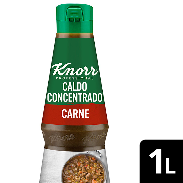 Knorr Caldo líquido concentrado de Carne Sin Gluten botella 1L - Knorr Caldo líquido concentrado de Carne: Sabor natural al instante libre de alérgenos*