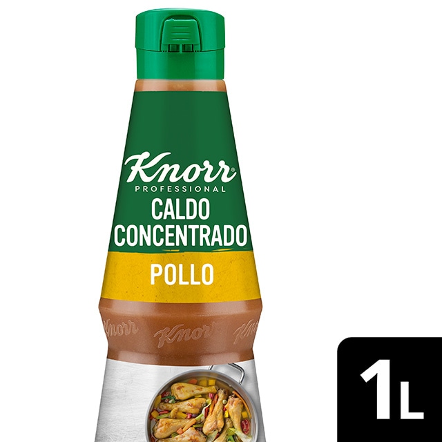Knorr Caldo líquido concentrado de Pollo Sin Gluten 1L - Knorr Caldo líquido concentrado de Pollo: Sabor natural al instante libre de alérgenos*