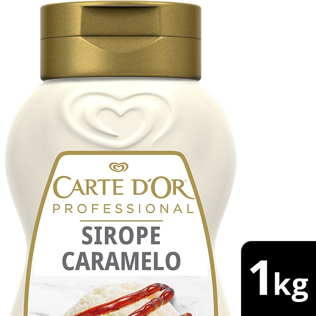 Sirope de caramelo Carte d'Or botella 1L Sin Gluten - El Sirope de Caramelo y todos los Siropes Carte d’Or Profesional son los preferidos por los chefs, debido a que están diseñados con colores y sabores para seducir con tus postres.