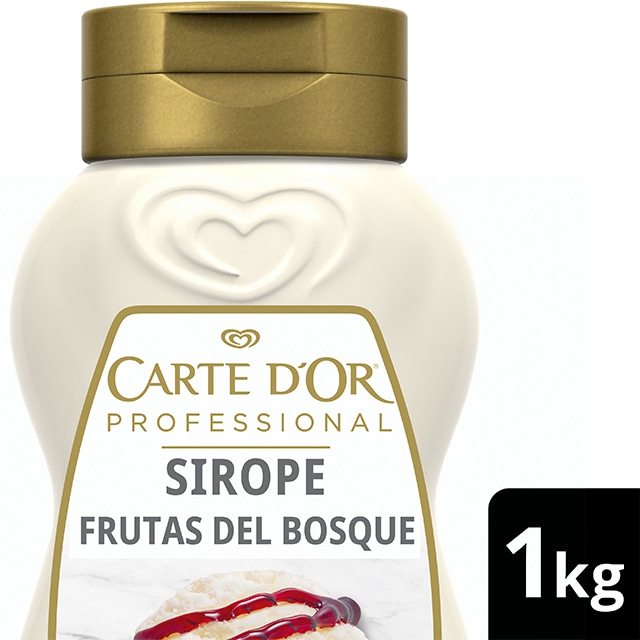 Carte d'Or  Sirope de Frutas del Bosque sin gluten botella 1L - Prueba el Sirope de Frutas del Bosque de la gama de Siropes Carte d’Or Profesional, la preferida por los chefs, debido a que está diseñada con colores y sabores para seducir con tus postres