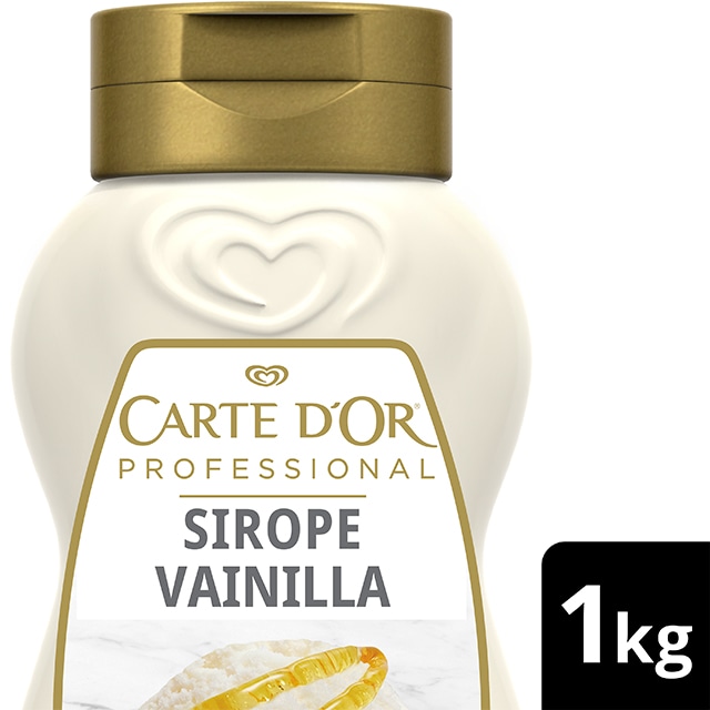 Sirope de Vainilla Carte d'Or botella 1L Sin Gluten - El Sirope de Vainilla y la gama de Siropes Carte d’Or Profesional es la preferida por los chefs, debido a que está diseñada con colores y sabores para seducir con tus postres.