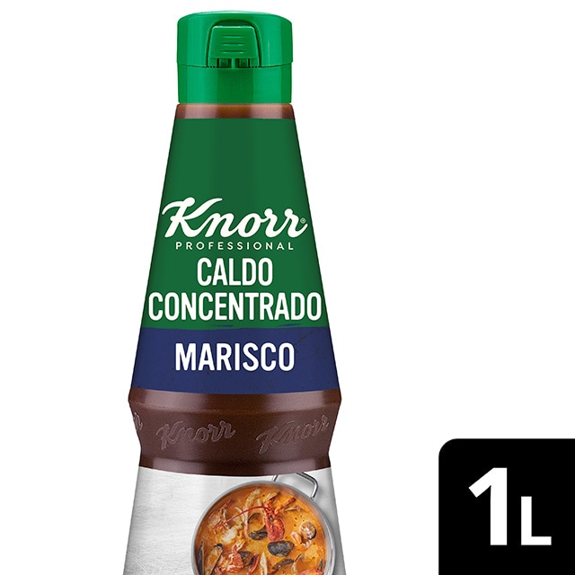 Knorr Caldo líquido concentrado de Marisco Sin Gluten 1L - Knorr Caldo líquido concentrado de Marisco: Sabor natural al instante libre de alérgenos*