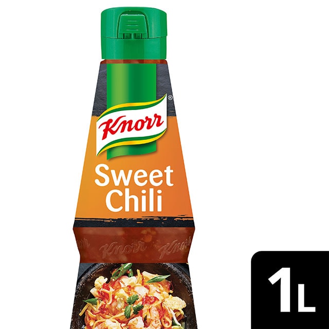 Knorr Salsa Sweet Chili botella 1L - Iníciate en el auténtico sabor asiático de forma fácil con Knorr Salsa Sweet Chili.