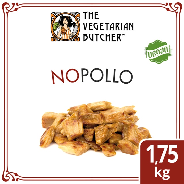 The Vegetarian Butcher NoPollo vegano - Ofrece ya en tu menú el Nopollo de The Vegetarian Butcher. "Tan jugoso como el pollo, más tierno que el cerdo y 100% vegetariano" Jaap Korteweg, fundador de The Vegetarian Butcher.