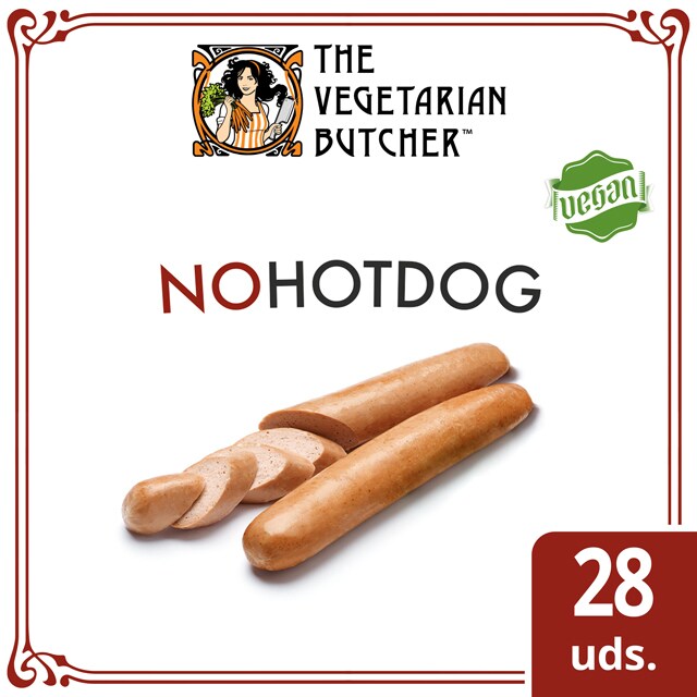 The Vegetarian Butcher NoHotDog Vegano Caja 28 x 75gr - The Vegetarian Butcher "Tan jugoso como el pollo, más tierno que el cerdo y 100% vegetariano" Jaap Korteweg, fundador de The Vegetarian Butcher.  Ofrece ya en tu menú los NoHotDog.