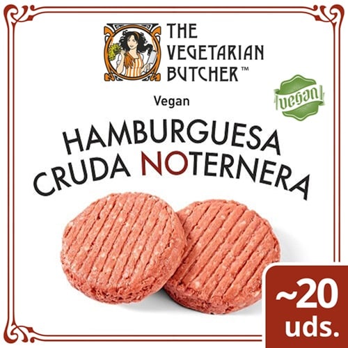 The Vegetarian Butcher Hamburguesa Cruda NoTernera Vegana 20 x 113g - The Vegetarian Butcher "Tan jugoso como el pollo, más tierno que el cerdo y 100% vegetariano" Jaap Korteweg, fundador de The Vegetarian Butcher