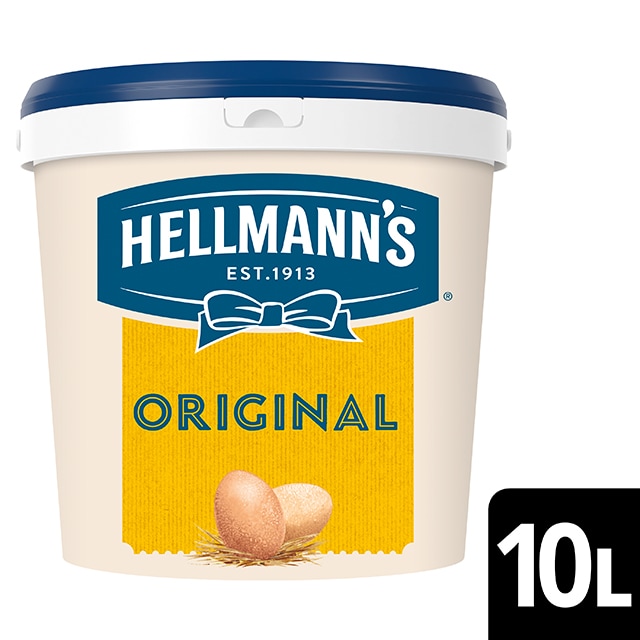 Hellmann’s Original mayonesa sin gluten cubo 10L - Hellmann’s Original, el sabor imbatible y la mejor textura del N.º 1 en ventas.
