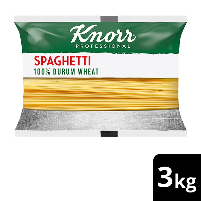 Knorr Pasta Spaghetti 4x3kg - La gama de Pasta de Knorr Professional te inspira a crear platos con personalidad, gracias a sus formas auténticas y diversas.