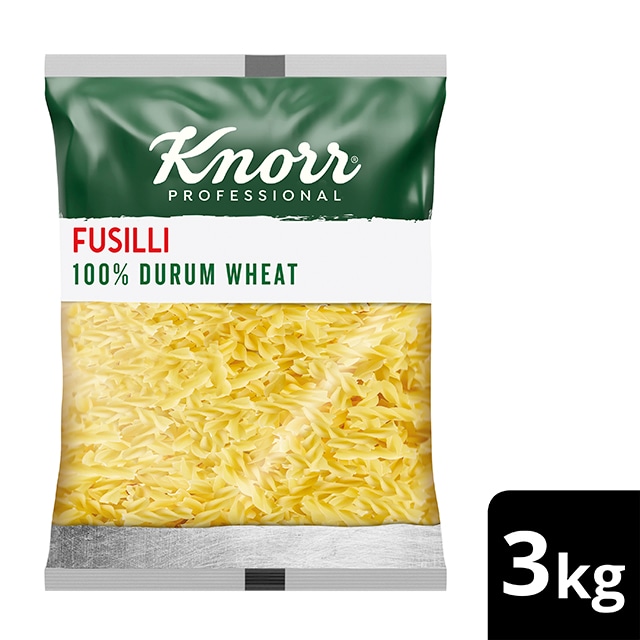 Knorr Pasta Fusilli 4x3kg - La gama de Pasta de Knorr Professional te inspira a crear platos con personalidad, gracias a sus formas auténticas y diversas.