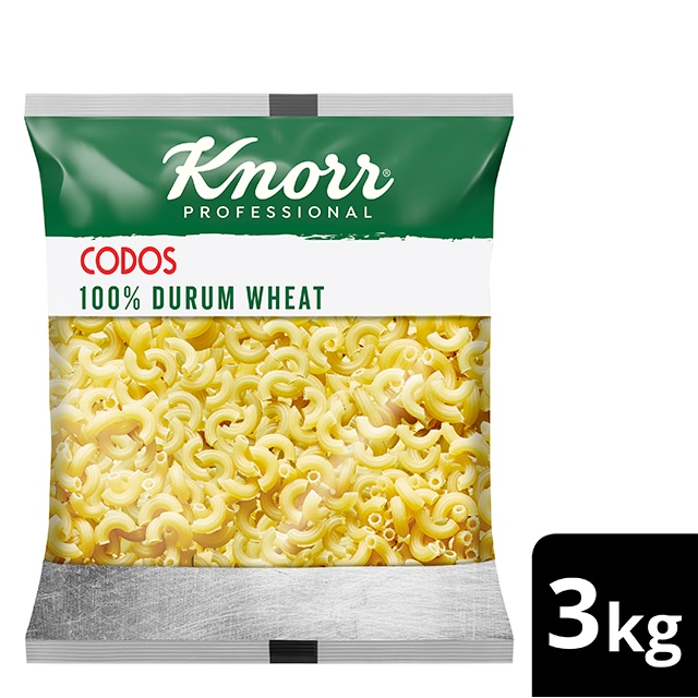 Knorr Pasta Codos 4x3kg - La gama de Pasta de Knorr Professional te inspira a crear platos con personalidad, gracias a sus formas auténticas y diversas.