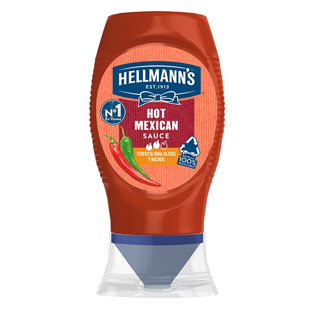 Salsa Hot Mexican Hellmann’s bocabajo 250ml sin gluten - 