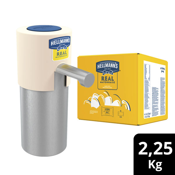 Hellmann's Mayonesa Dispensador sin gluten 2,25kg - Los dispensadores Hellmann's transmiten al cliente calidad y facilidad de uso