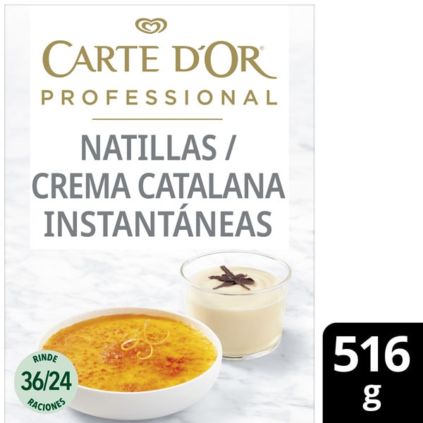 Carte d'Or Natillas/Crema Catalana sin gluten 36/24 raciones 516g - 