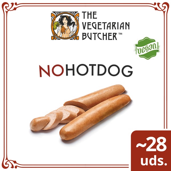 The Vegetarian Butcher NoHotDog Vegano Caja 28 x 75gr - The Vegetarian Butcher "Tan jugoso como el pollo, más tierno que el cerdo y 100% vegetariano" Jaap Korteweg, fundador de The Vegetarian Butcher.  Ofrece ya en tu menú los NoHotDog.