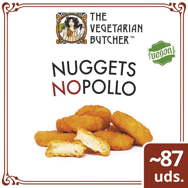 The Vegetarian Butcher Nuggets Nopollo veganos - "Jugoso como el pollo, más tierno que el cerdo y 100% vegetariano" Jaap Korteweg, fundador de The Vegetarian Butcher. A que esperas para ofrecer en tu menú los Nuggets Nopollo.