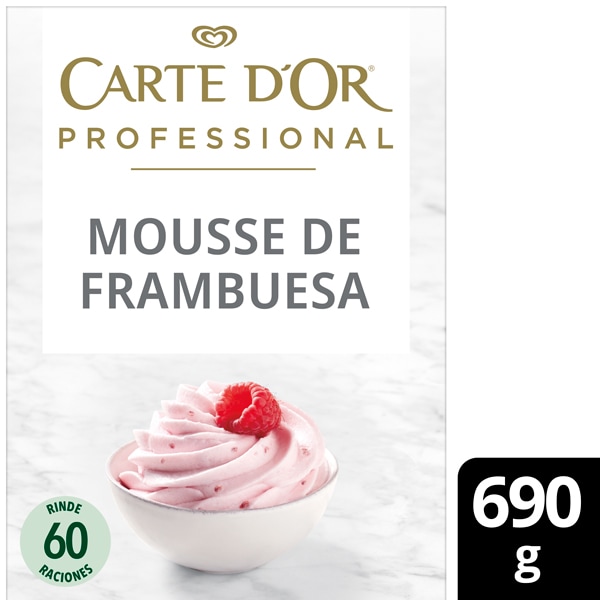 Mousse al agua Frambuesa Carte d'Or 60 raciones - 