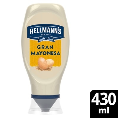 Mayonesa Hellmann's bocabajo 430ml Sin Gluten - 