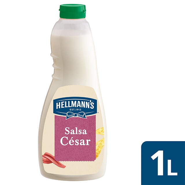 Hellmann’s Salsa para Ensalada César sin gluten 1L - Salsa César. Descubre las nuevas salsas para Ensalada Hellmann's, ahora sin gluten, el mejor ingrediente para inspirar tu creatividad