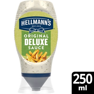 Salsa Patatas Deluxe Hellmann's bocabajo 250ml Sin Gluten - 