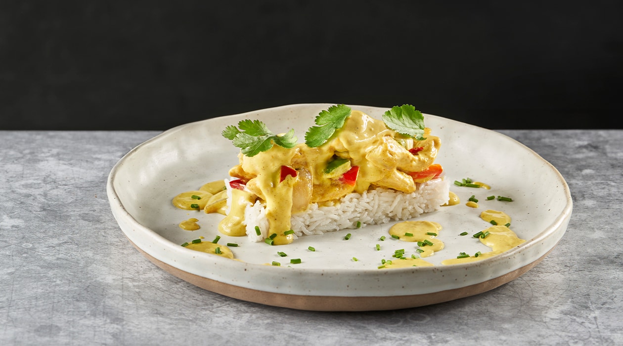 Arroz con pollo, verduras y Salsa Curry – - Receta - UFS