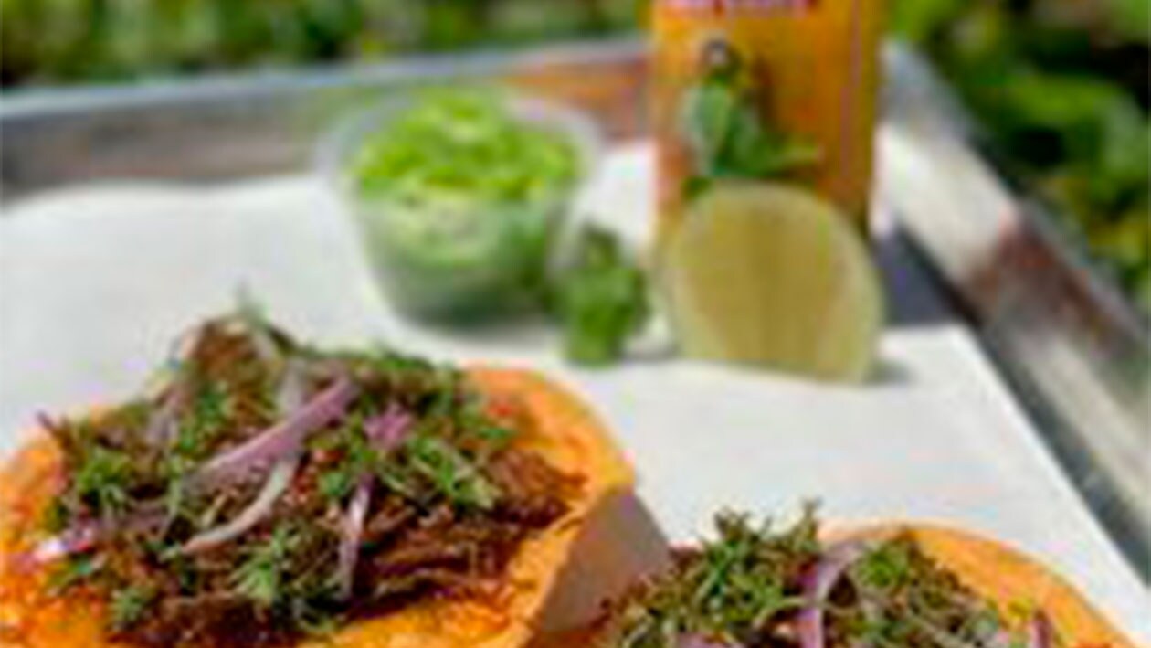 Tostas de Pulled Beef a la barbacoa Tostas de Pulled Beef a la barbacoa