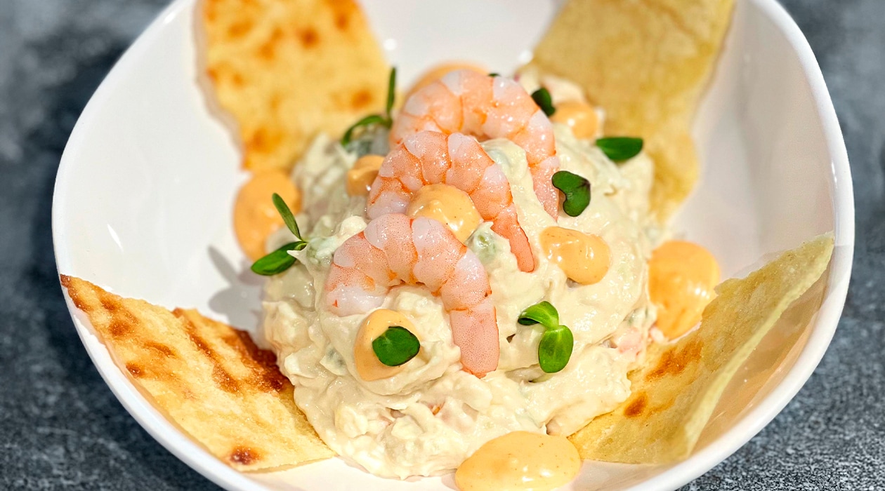 Ensaladilla rusa con langostinos y mayonesa de kimchi – - Receta - UFS