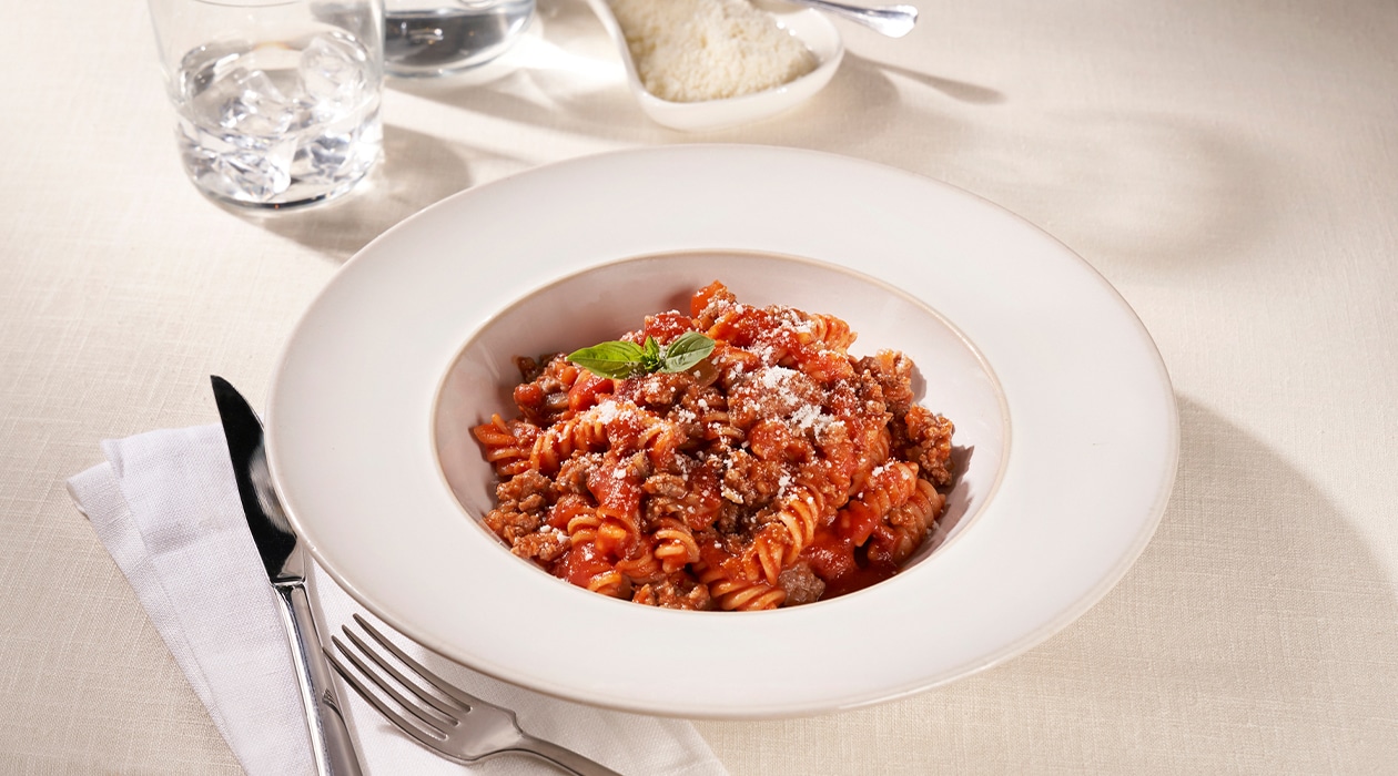 Fusilli con salsa boloñesa ligera – - Receta - UFS