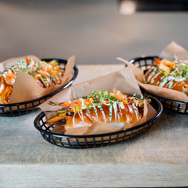 Hot dogs de zanahoria con Kimchi Hot dogs de zanahoria con Kimchi