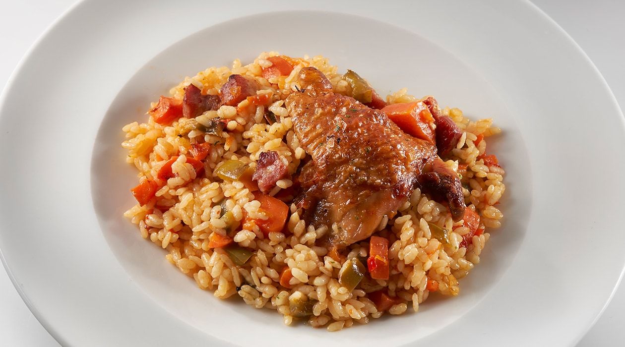 Paella de pollo para menú del día – - Receta - UFS