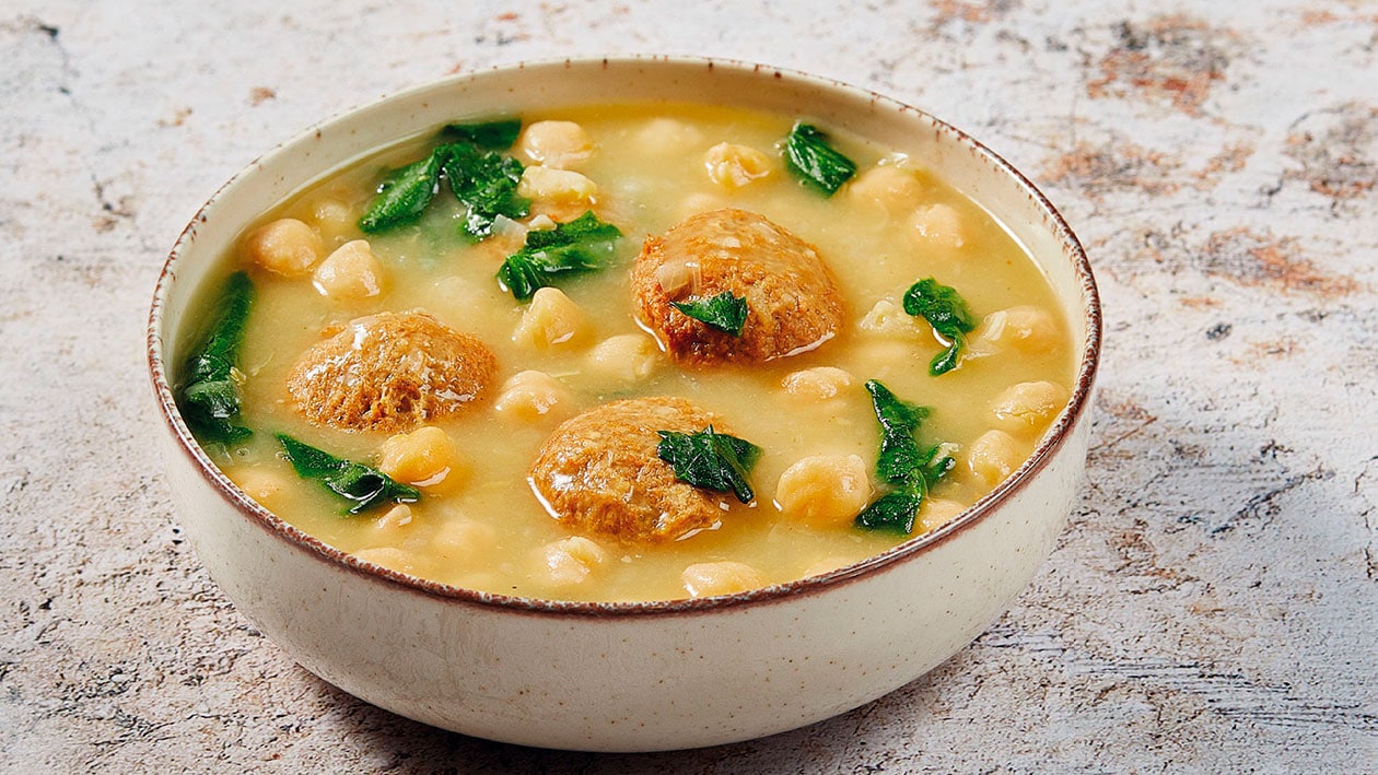 Potaje suave de garbanzos y espinacas, con su “Pilota” y todo – - Receta - UFS