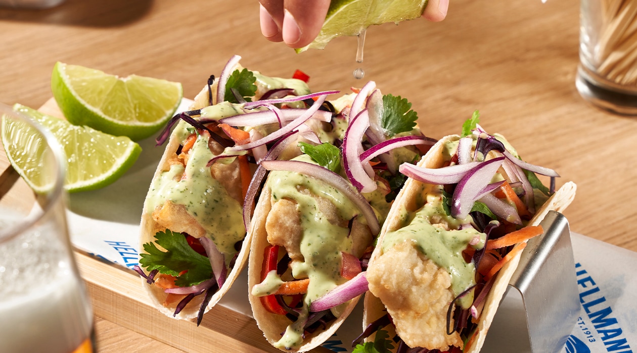 Tacos de pescado con salsa de aguacate y cilantro – - Receta - UFS