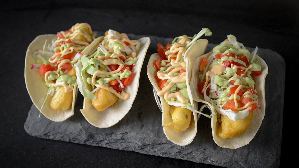 Tacos de pescado crujiente con aderezo al estilo Baja – – Receta UFS