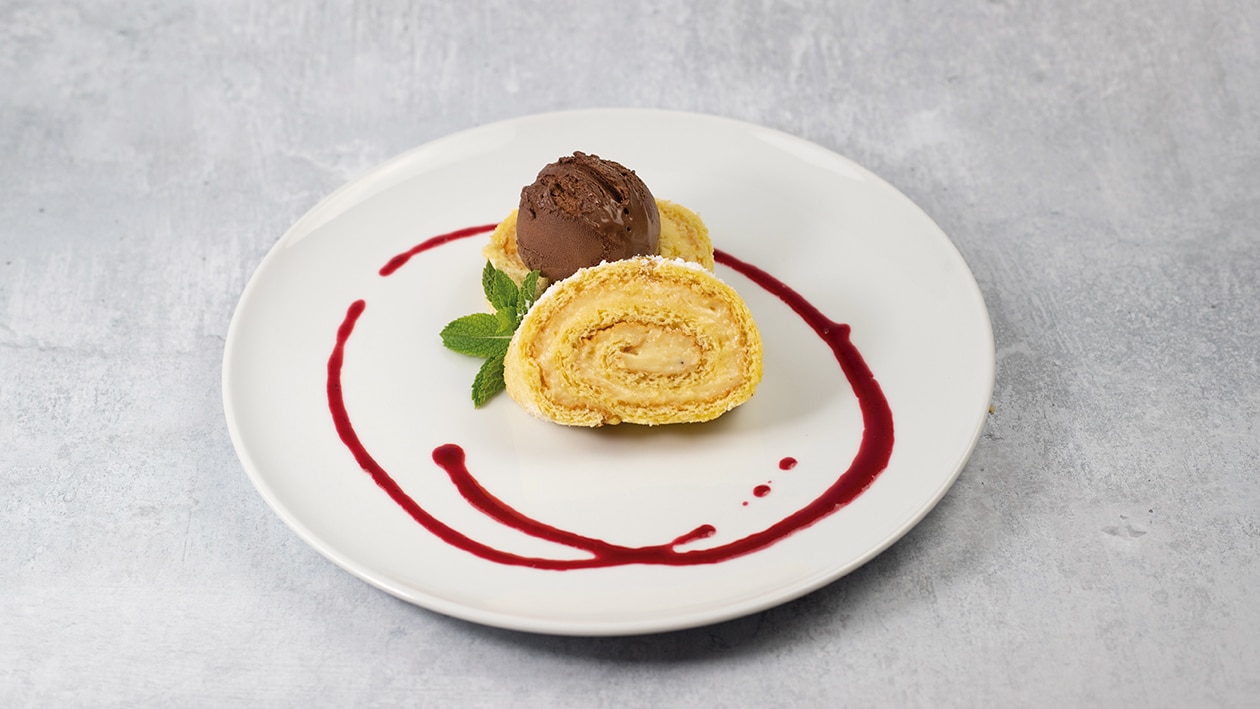Tronco de crema con helado de chocolate – - Receta - UFS Tronco de crema con helado de chocolate – - Receta - UFS