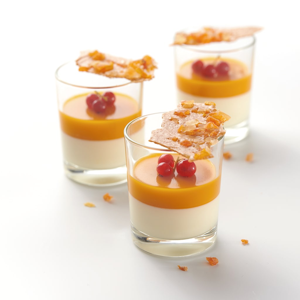 Verrine de mango y vainilla con croccante de frutos secos – - Receta - UFS
