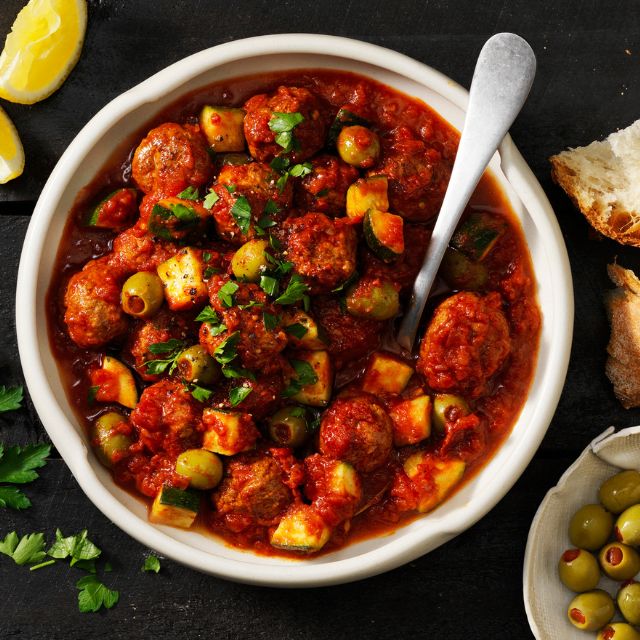 Albóndigas de NoCarne al estilo griego Albóndigas de NoCarne al estilo griego