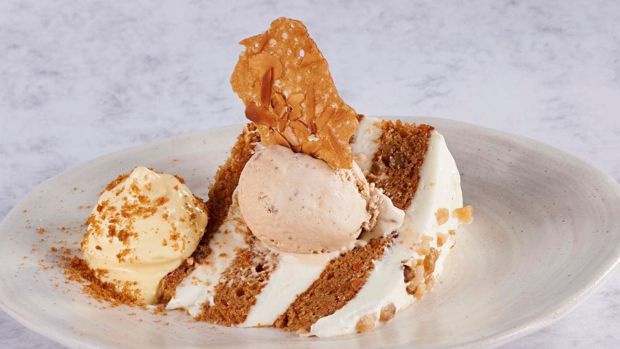 Carrot cake con helado y spéculoos – - Receta - UFS