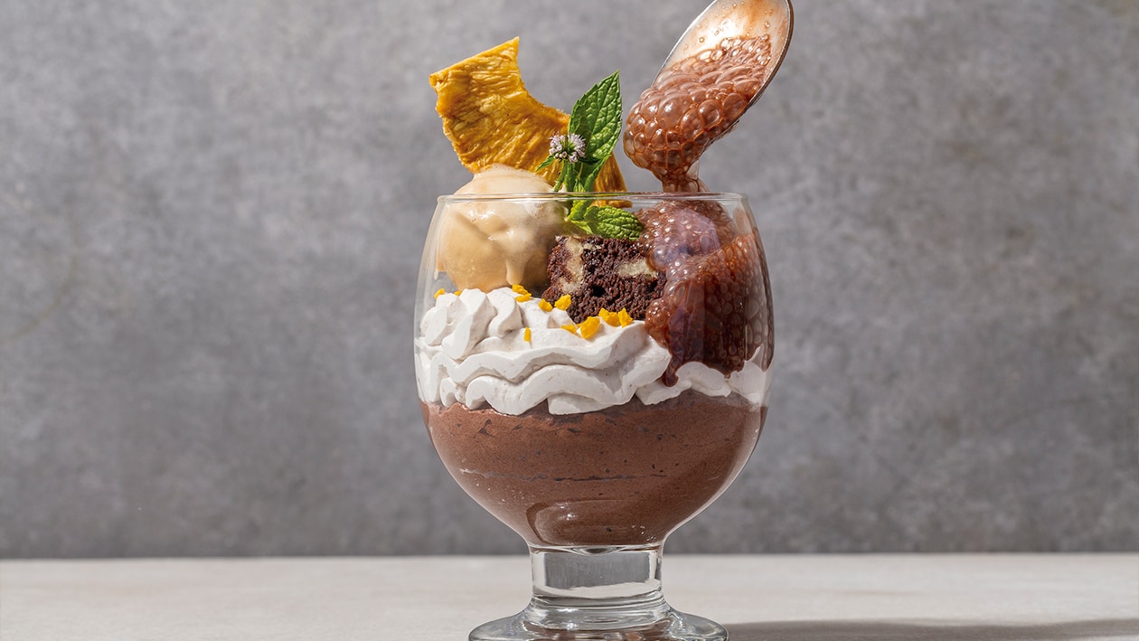 Texturas de chocolate con helado de caramelo salado – - Receta - UFS