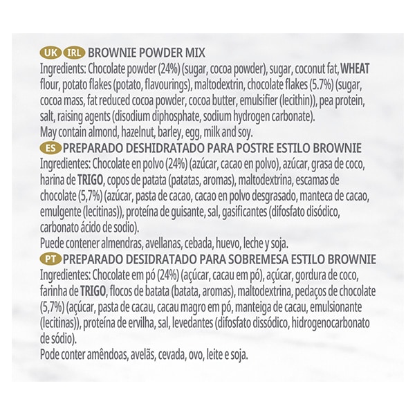Carte d'Or Brownie vegano 30 porciones 1,19kg - Nuevo Brownie Carte d’Or: impresionará a tus clientes al ser el mismo postre de siempre, también apto para veganos.
